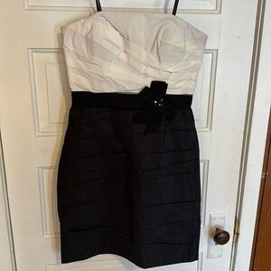 Max & Cleo Black and White Cocktail Dress